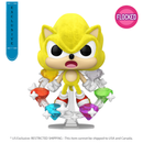 Funko Pop Sonic The Hedgehog Super Sonic with  Emeralds  US Exclusive Flocked Pop! Vinyl [RS]