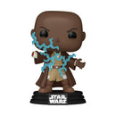 Funko Pop Star Wars: Revenge of the Sith Mace Windu Electricity US Exclusive Glow Pop! Vinyl [RS]
