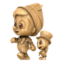 Hot Toys Pinocchio (1940) Pinocchio & Jiminy Cricket (Wooden Color Version] Cosbaby