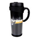 Half Moon Bay Top Gear Black and Yellow Gears Travel Mug