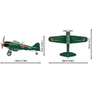 Cobi World War 2 Mitsubishi A6M2 "Zero" (170 Piece Kit)