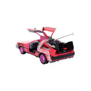 Jada Toys Pink Slips Delorean (Pink) 1:24 Scale Diecast Vehicle