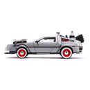 Jada Toys Back to the Future Part III Time Machine Raw Metal 1:24 Scale Hollywood Ride