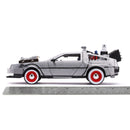 Jada Toys Back to the Future Part III Time Machine Raw Metal 1:24 Scale Hollywood Ride