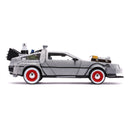 Jada Toys Back to the Future Part III Time Machine Raw Metal 1:24 Scale Hollywood Ride