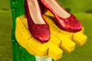 Ikon Collectables Wizard of Oz Scaled Ruby Slippers Statuette on light up Stand