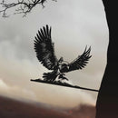 Weta The Lord of the Rings Gandalf on Gwaihir Metalbird Corten Steel Silhouette