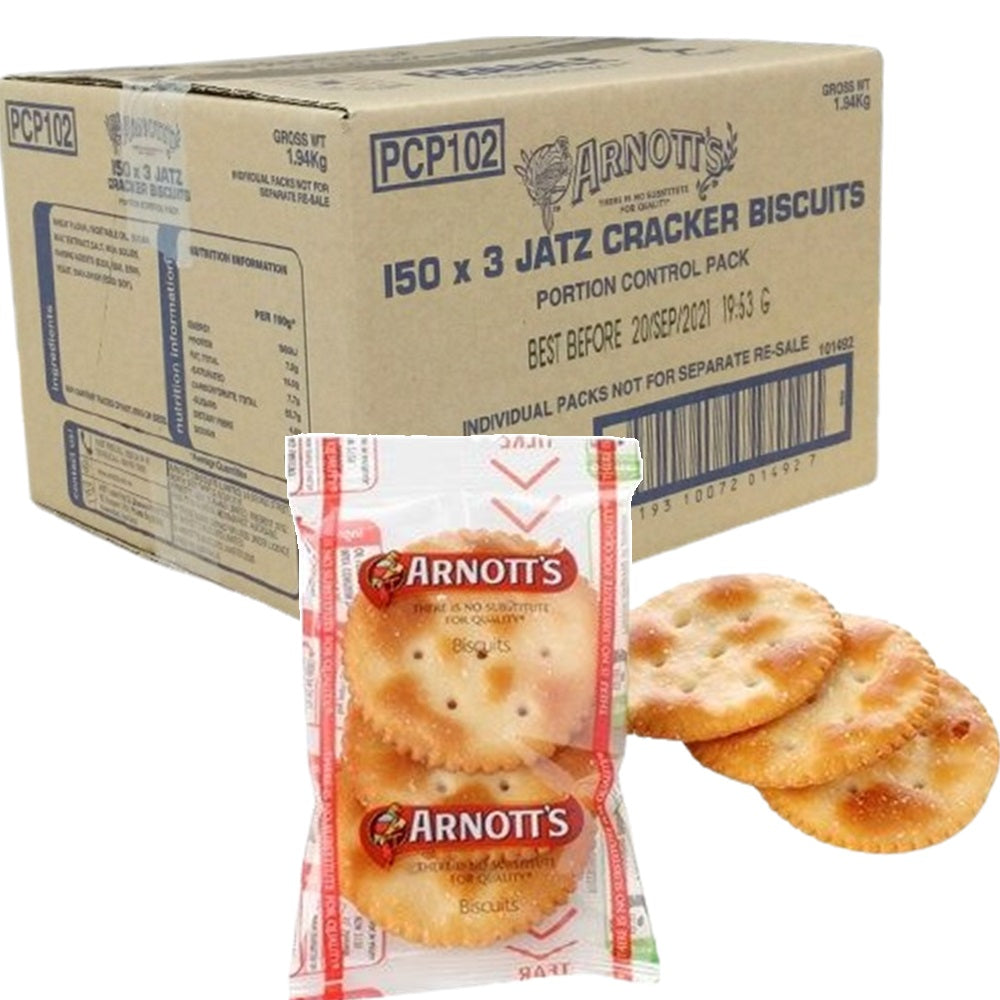 Jatz Box Arnotts Jatz Biscuits Portion Control 150 Packs Carton | SuperOffice