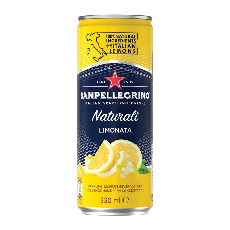 San Pellegrino Limonata 330mL Slim Can Sparkling 24 Pack S. Pellegrino
