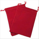 CHX 02374 Dice Bag Suedecloth S Red 4"x5 1/2