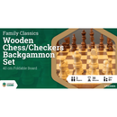 LPG Classics Wooden Folding Chess/Checkers/Backgammon Set 40cm Board Game