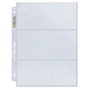 Ultra Pro: UP81417 3-Pocket Platinum Page with 3-1/2"x7-1/2" Pockets