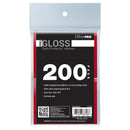 Ultra Pro: UP83748 PRO-Gloss Standard Deck Protector Sleeves 200ct Bundle Red