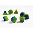 Sirius Dice Green Blue Translucent Dice Set 7