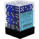 CHX 23806 Translucent 12mm d6 Blue/White Block 36