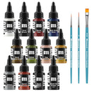 Monument Pro Acryl Sets Pro Acryl Intro Set 12 Colors + 3 Synthetic Brushes