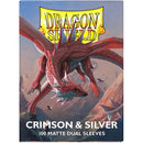 Dragon Shield: Sleeves Matte Dual Crimson & Silver
