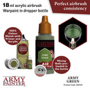 Army Painter Warpaints Air Army Green Acrylic Paint 18mL