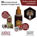 Army Painter Warpaints Air Leather Brown Acrylic Paint 18mL