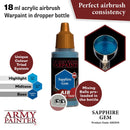 Army Painter Warpaints Air Sapphire Gem Acrylic Paint 18mL