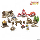 Dungeons & Lasers: Half-Height Walls Dwarven Mine Props
