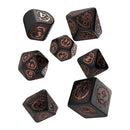 Q Workshop Dragons Black & Copper Modern 7 Dice Set