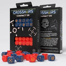 Q Workshop Crosshairs Compact Cobalt & Red D6 Set