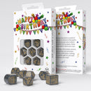 Q Workshop Happy Birthday Confetti Dice Set 7