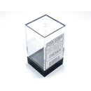 CHX 02805 Empty Crystal Display Box M Tall Clear w/Black Lid