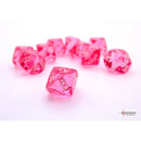 CHX 23284 Translucent Pink/white Ten d10 Set