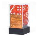 CHX 23603 Translucent 16mm d6 Orange/white Block 12