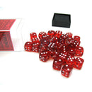 CHX 23804 Translucent 12mm d6 Red/White Block 36