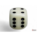 CHX 25600 Opaque Ivory/black 16mm d6 Dice Block 12 dice