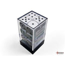 CHX 25601 Opaque White/black 16mm d6 Dice Block 12 dice