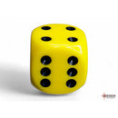 CHX 25602 Opaque Yellow/black 16mm d6 Dice Block 12 dice