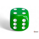 CHX 25605 Opaque Green/white 16mm d6 Dice Block 12 dice