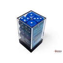 CHX 25606 Opaque Blue/white 16mm d6 Dice Block 12 dice