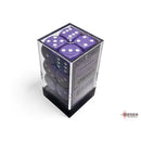 CHX 25607 Opaque Purple/white 16mm d6 Dice Block 12 dice