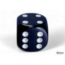 CHX 25608 Opaque Black/white 16mm d6 Dice Block 12 dice