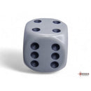 CHX 25610 Opaque Grey/black 16mm d6 Dice Block 12 dice