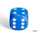 CHX 25616 Opaque Light Blue/white 16mm d6 Dice Block 12 dice
