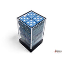 CHX 25616 Opaque Light Blue/white 16mm d6 Dice Block 12 dice
