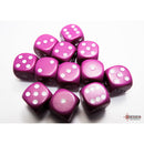CHX 25627 Opaque Light Purple/white 16mm d6 Dice Block 12 dice