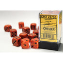 CHX 25703 Speckled Fire 16mm d6 Dice Block 12 dice