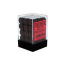 CHX 25818 Opaque 12mm d6 Black/red Block 36