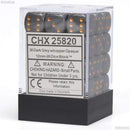 CHX 25820 Opaque 12mm d6 Dark Grey/Copper Block 36