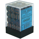 CHX 25826 Opaque 12mm d6 Dusty Blue/Copper Block 36
