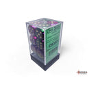 CHX 26634 Gemini Green-Purple/gold 16mm d6 Dice Block 12 dice