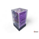 CHX 26640 Gemini Black-Purple/gold 16mm d6 Dice Block 12 dice