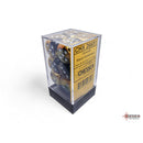 CHX 26651 Gemini Black-Gold/silver 16mm d6 Dice Block 12 dice